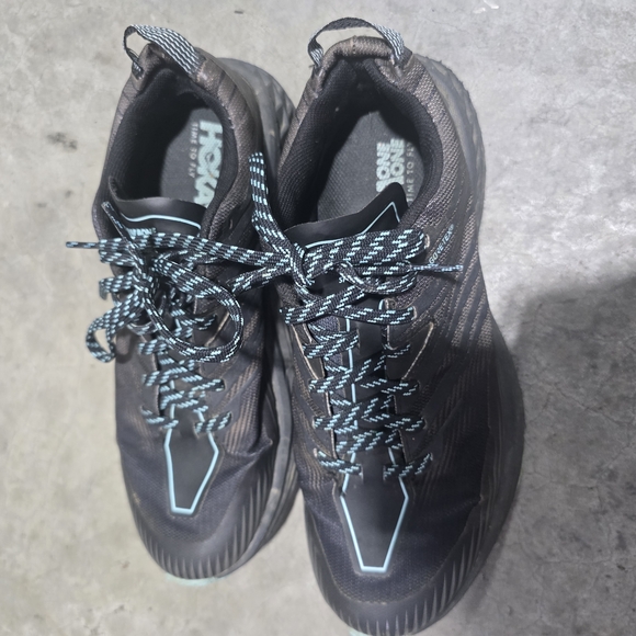 Hoka‎ One One Black and Blue Athletic Shoes - Picture 5 of 9